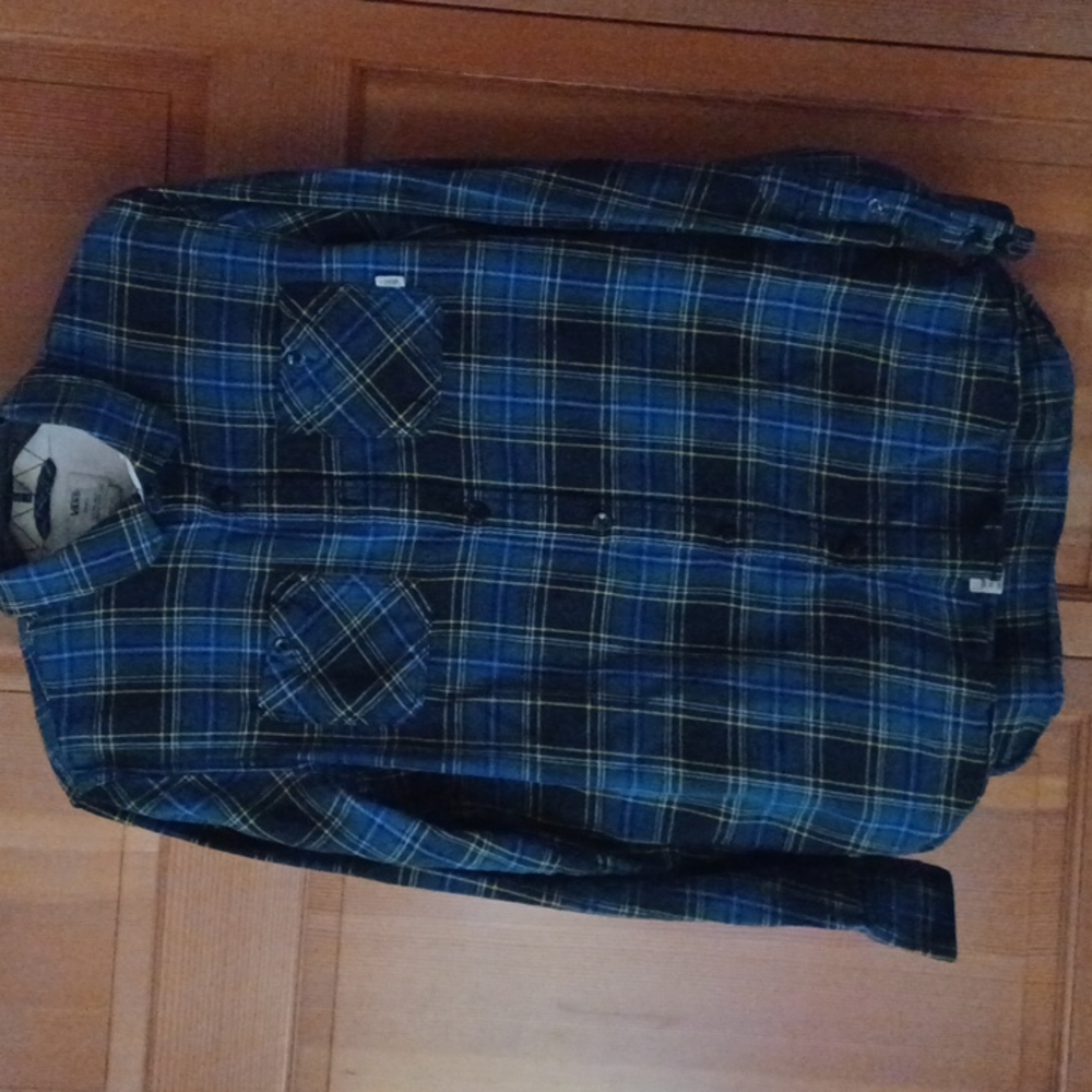 Vans mens flannel button long sleeve shirt